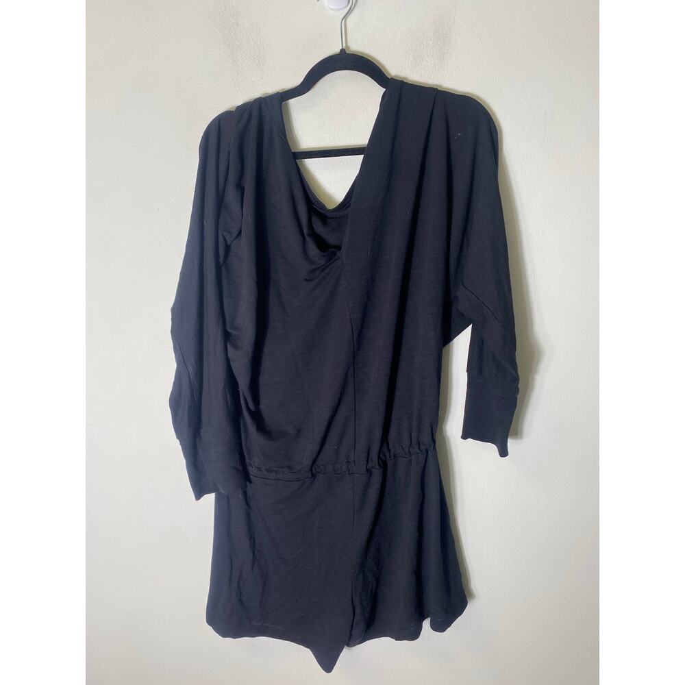 Lanston Light Sweater Romper, black Sz M - Picture 2 of 4